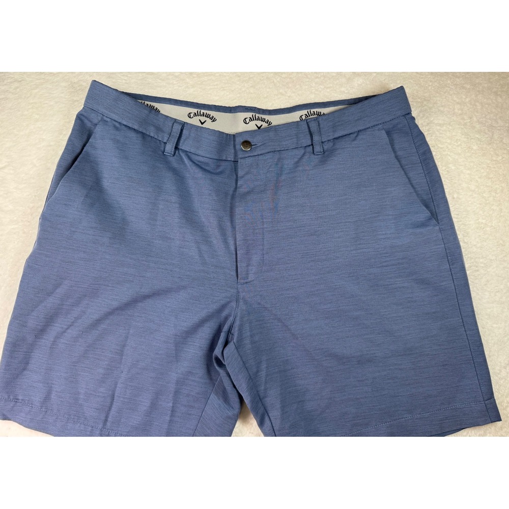 Callaway Golf Shorts Mens 38 Blue Heathered‎ Stretch Performance Activewear